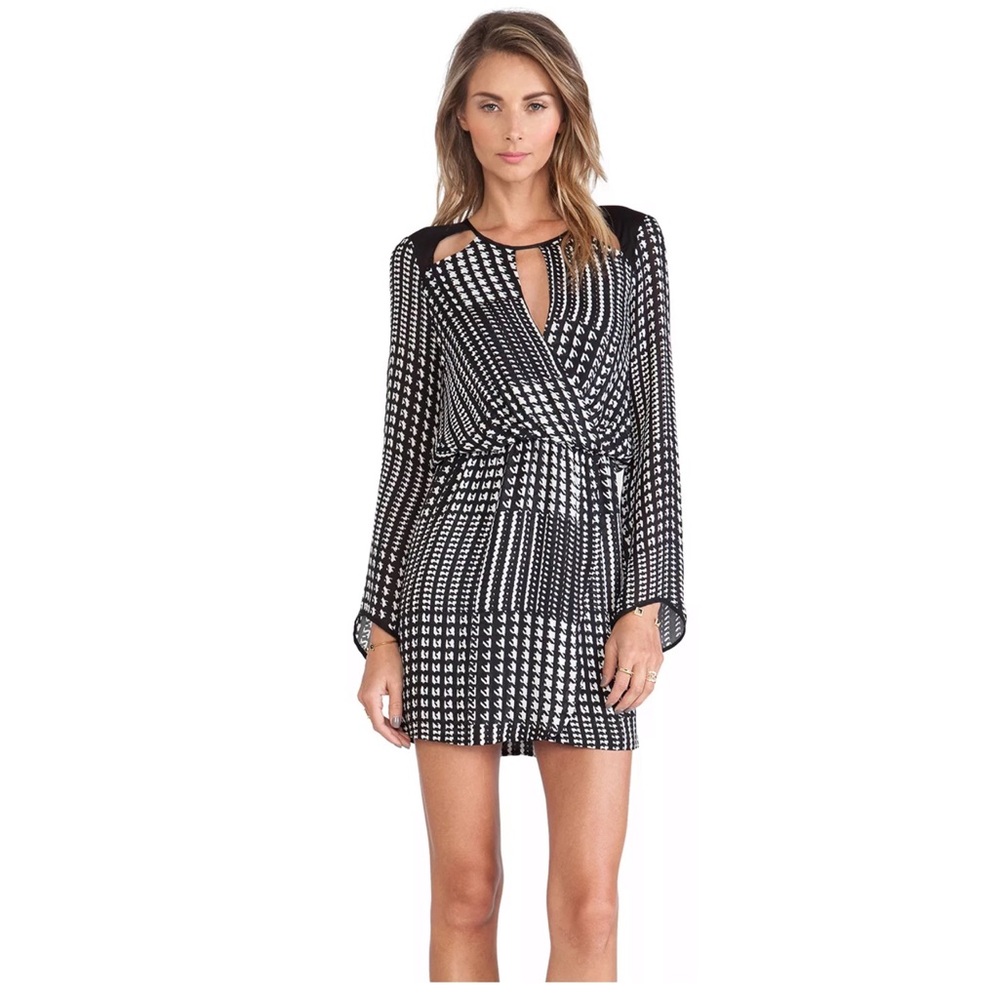 Parker (black and white silk dress) NWOT